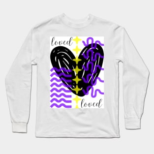 loved with purple lines Long Sleeve T-Shirt